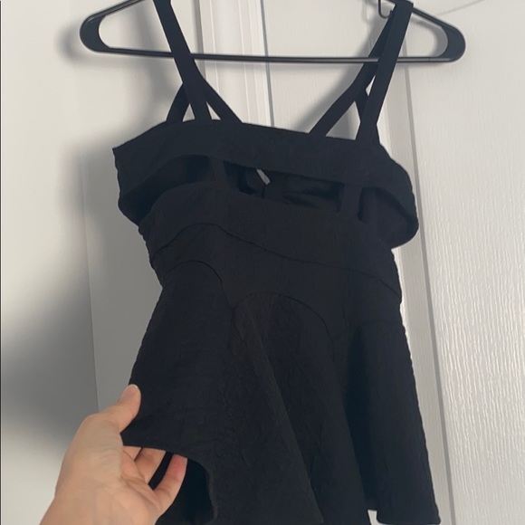 FREE PEOPLE CUT OUT PEPLUM TOP - Picture 5 of 8